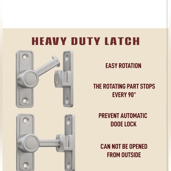 Barn Door Lock Latch - Picture 5 of 6